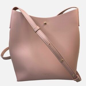 Samara Peony Pink Crossbody Bag – Blush Vegan Leather Gold Hardware Anthro